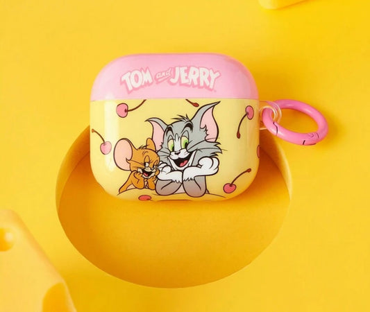 TOM & JERRY X SHEIN Colorful Cat & Mouse Patterned Cute Earphone Case