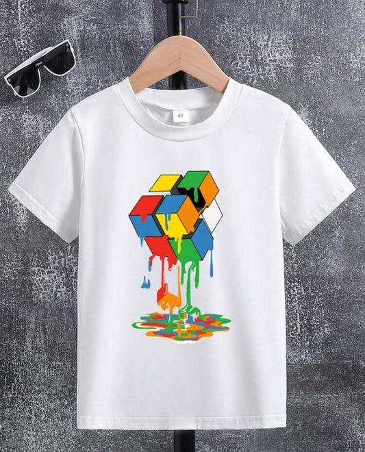 Young Boy Printed Short Sleeve T-Shirt