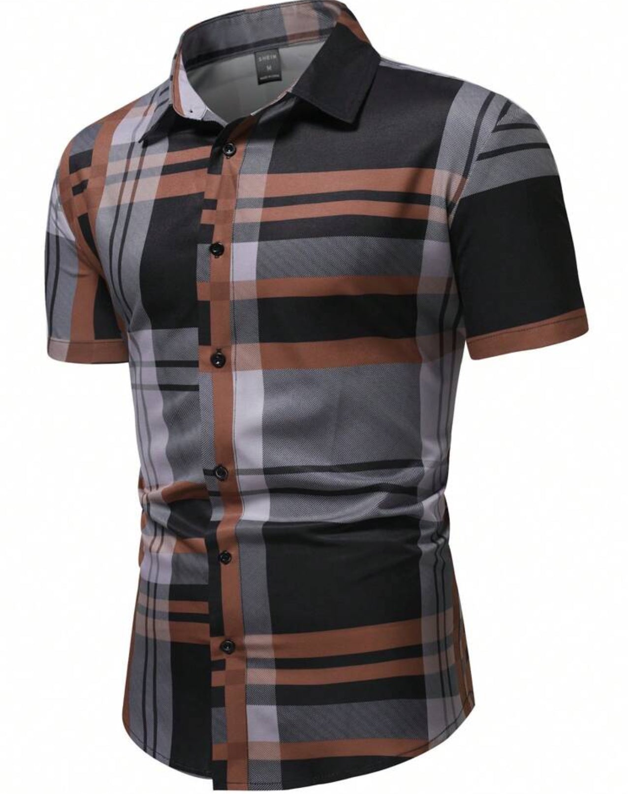 Manfinity Homme Men Plaid Print Shirt