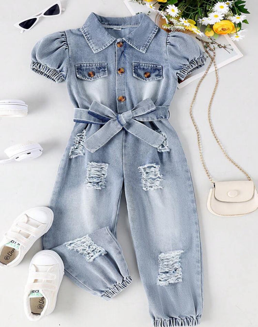 Young Girl 2pcs/Set Jumpsuit Section, Summer