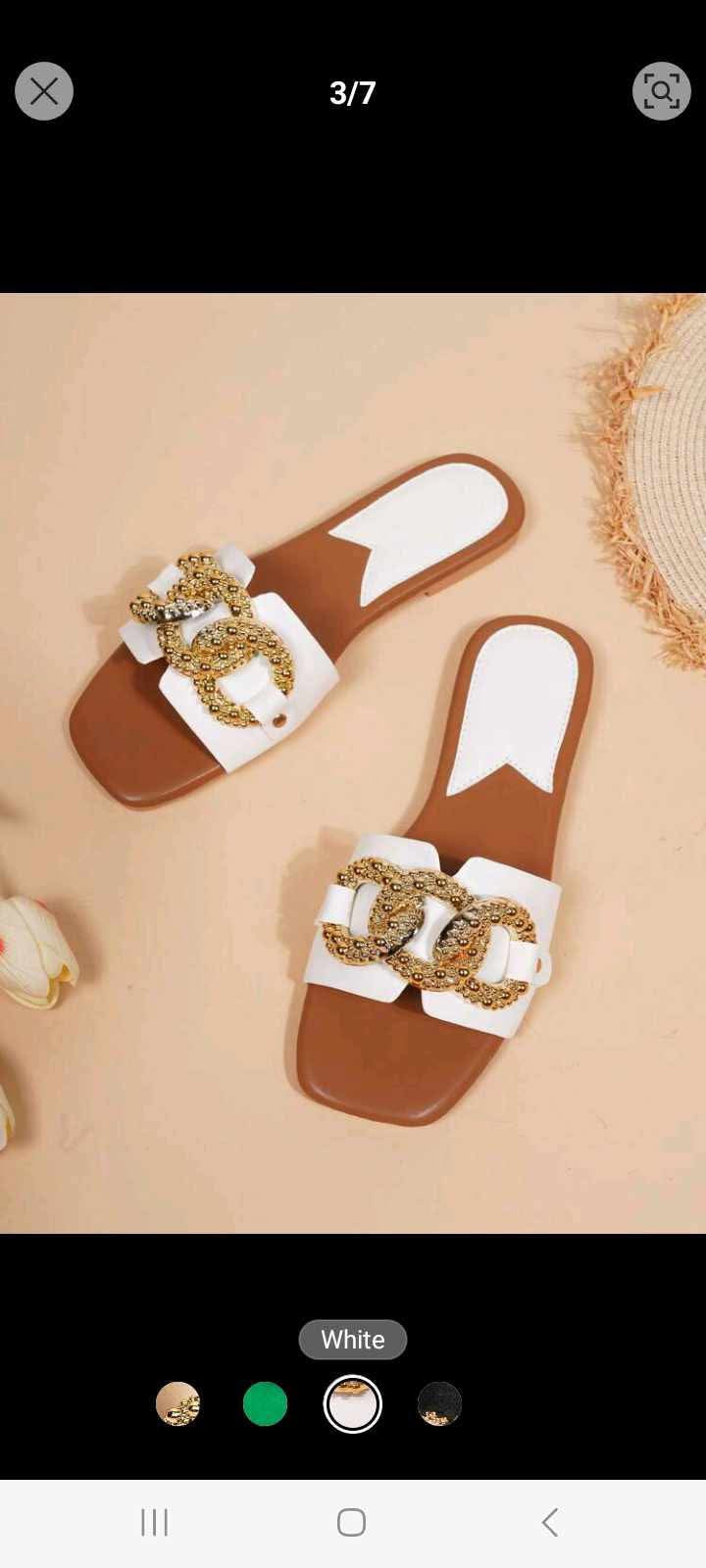 White slipper gold top