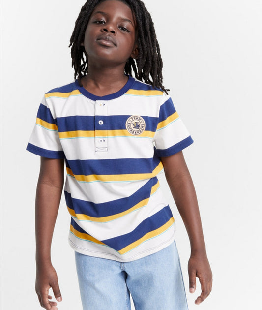 Little and Big boy Ruby Striped Henley T-shirt created for Macy's