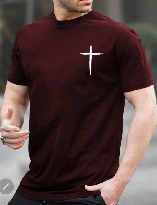 Manfinity Homme Men's Cross Print T-shirt