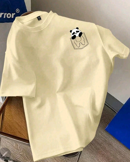 Manfinity Hypemode Light Yellow Knitted Crew Neck Short Sleeve T-Shirt For Men