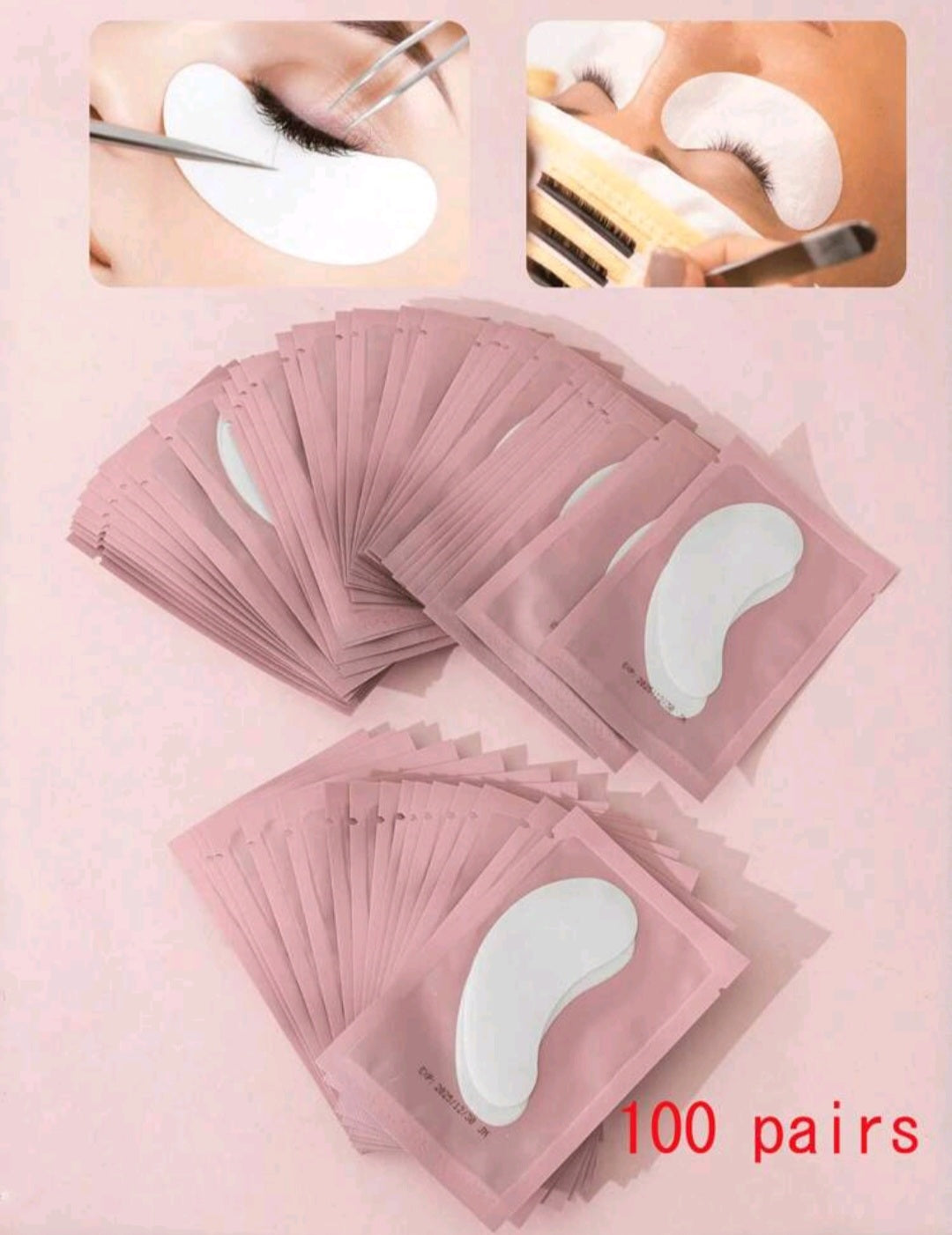 100 Pairs Eyelash Extension Gel Under Eye Pads, Non-Linting Eye Patches For Eyelash Extension, Lash Extension Tools, Eyelash Extension Isolation Protective Tool